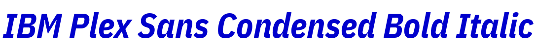 IBM Plex Sans Condensed Bold Italic police de caractère